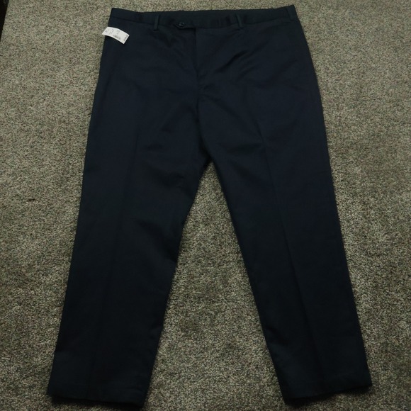 Jos A Bank dress pants Traveler Mens 42X29 Tailored Fit  Blue Cotton office - Picture 1 of 13
